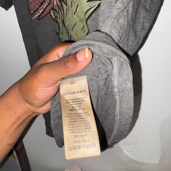 Burberry Dark Gray Graphic Tee - Picture 6 of 10